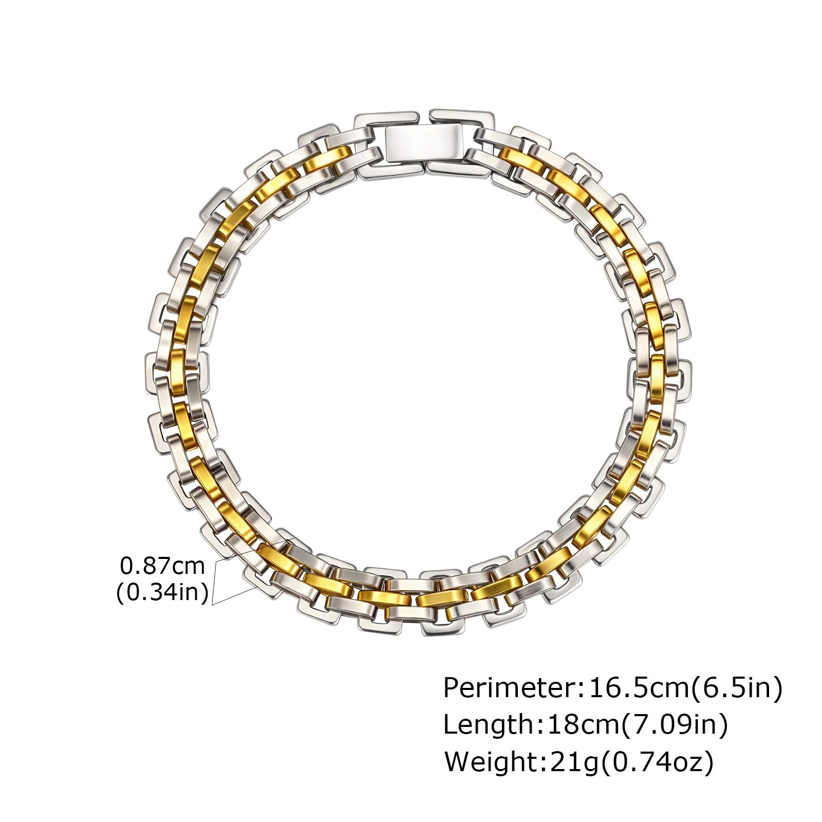 Prjewel Women's Watch Strap Bracelet Gold Color Stainless Steel Bracelet Fashion Party Waterproof Jewelry for Women Girl Gifts