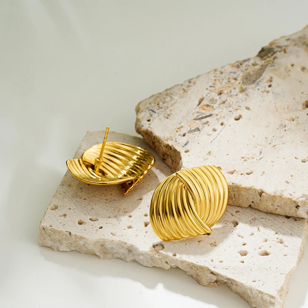 Textured Intersecting Earrings