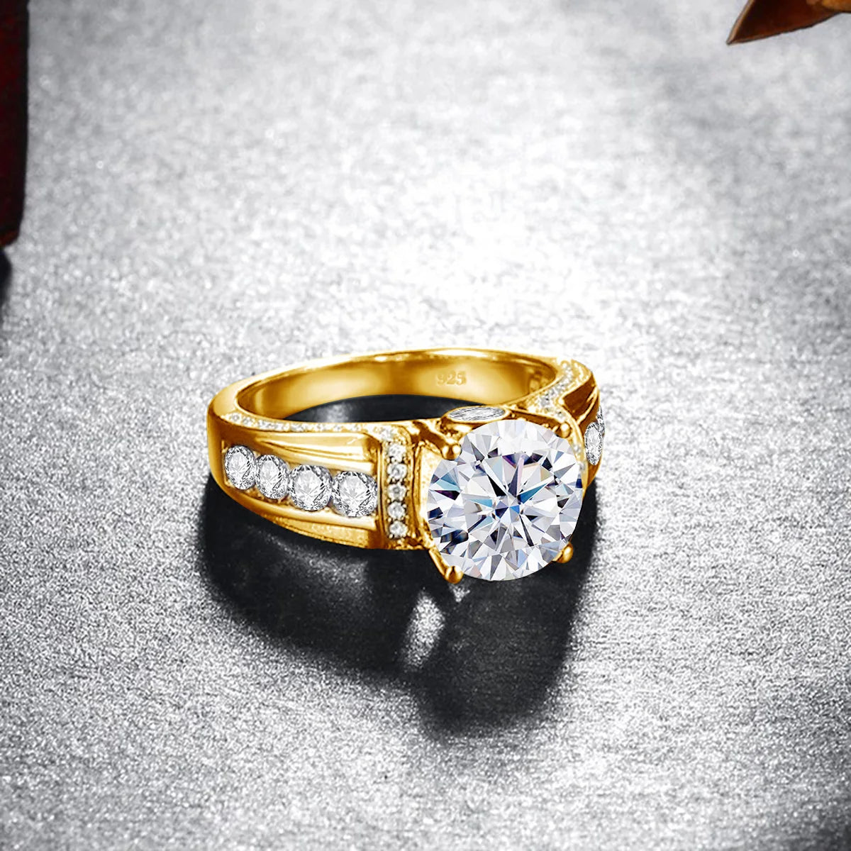 High Quality 2ct Moissanite Ring Solid 925 With Certificate Original Engagement Jewelry For Women Luxury Wedding Gifts New In