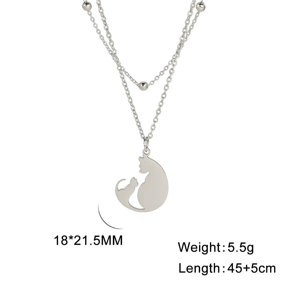 Cazador Cute Animal Cat Pendant Necklace for Women Girls Lovely Paw Choker Neck Chain Stainless Steel Jewelry Birthday Gift 2026