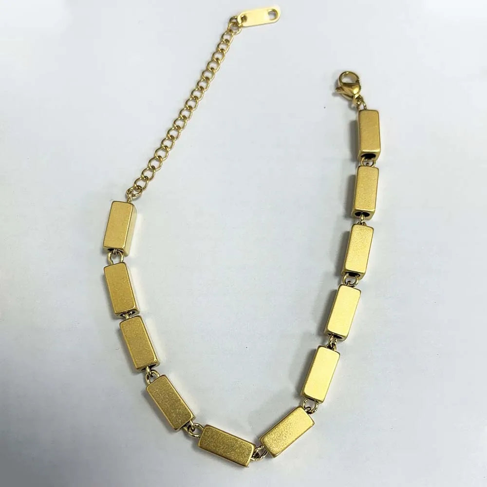 Stainless Steel Heart or Round Pendant Chain Bracelet jewelry