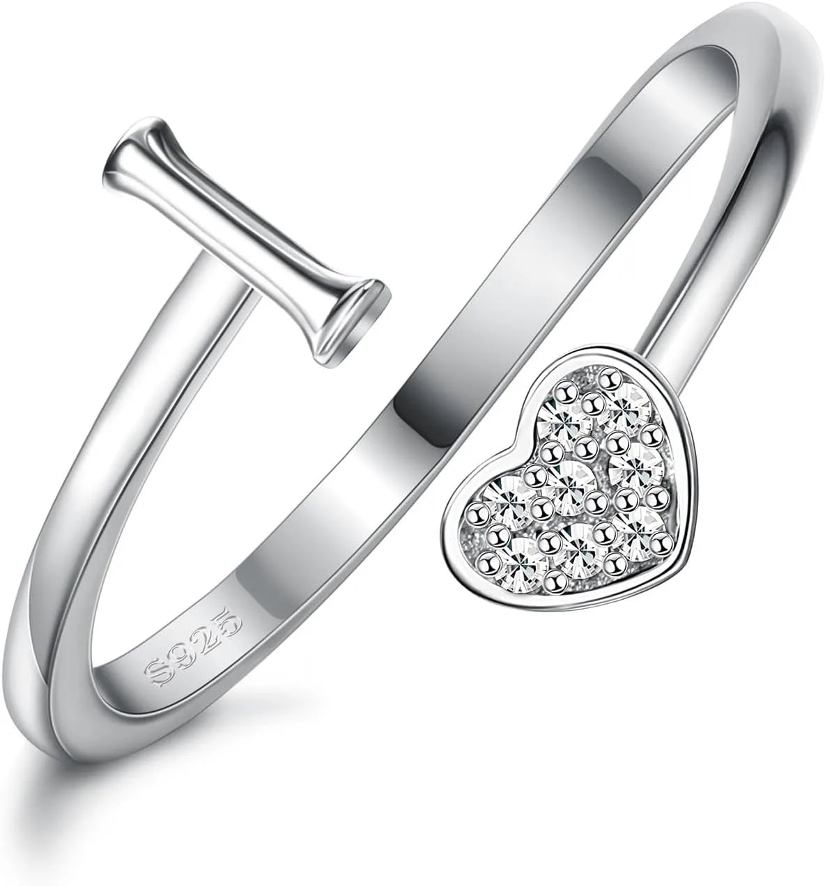 Fansilver Initial Ring