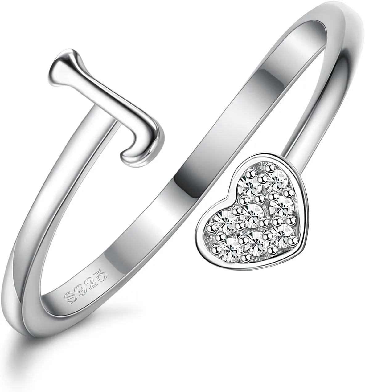 Fansilver Initial Ring