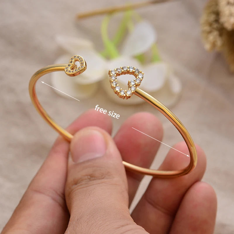 24K Gold Color Arabic Copper Bracelets for Women Men | Dubai Style Adjustable Openable Bangle | Hypoallergenic Unisex Fashion Je