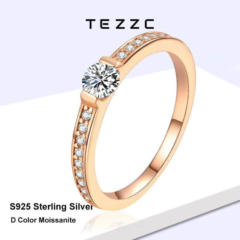 Tezzc 0.3ct Moissanite Eternity Ring