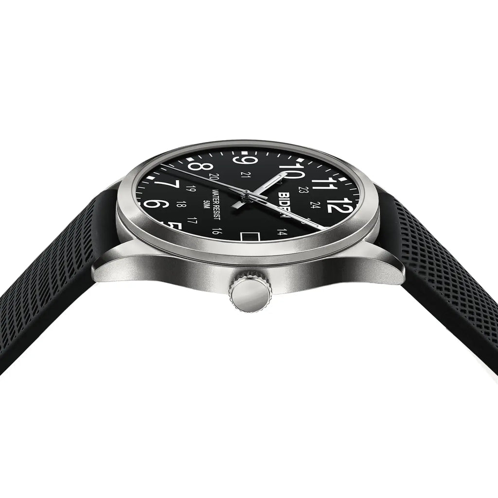 BIDEN Men's Watch Simulated Quartz Sports Men's and Women's Watch 30 Waterproof Second Hand Luminous Easy to Read Dial