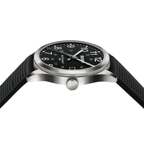 BIDEN Men's Watch Simulated Quartz Sports Men's and Women's Watch 30 Waterproof Second Hand Luminous Easy to Read Dial