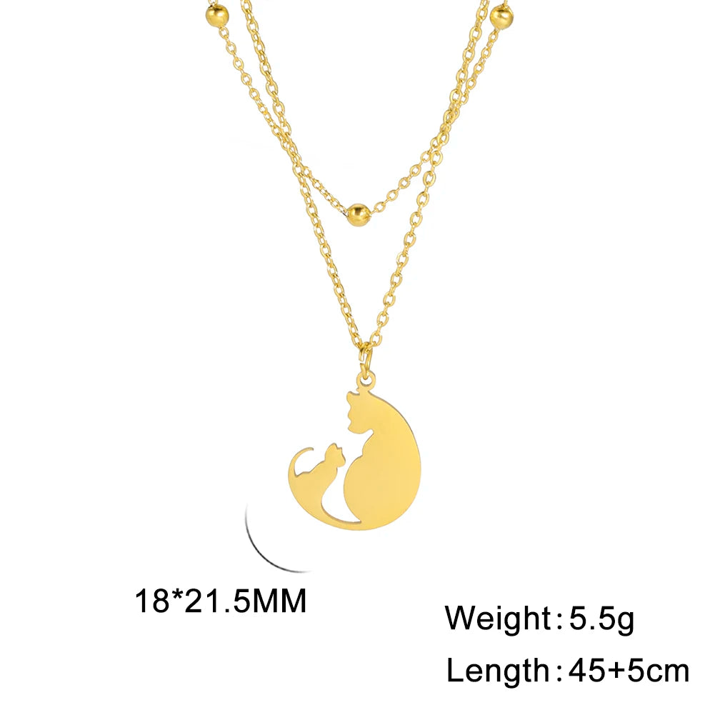 Cazador Cute Animal Cat Pendant Necklace for Women Girls Lovely Paw Choker Neck Chain Stainless Steel Jewelry Birthday Gift 2026