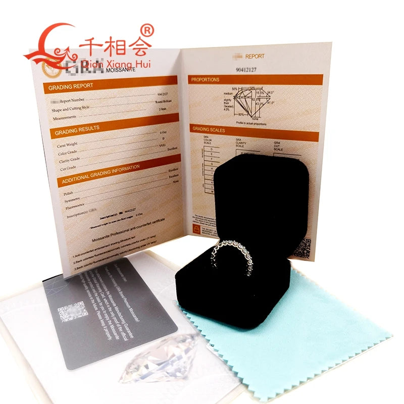 Silver  Moissanite Ring