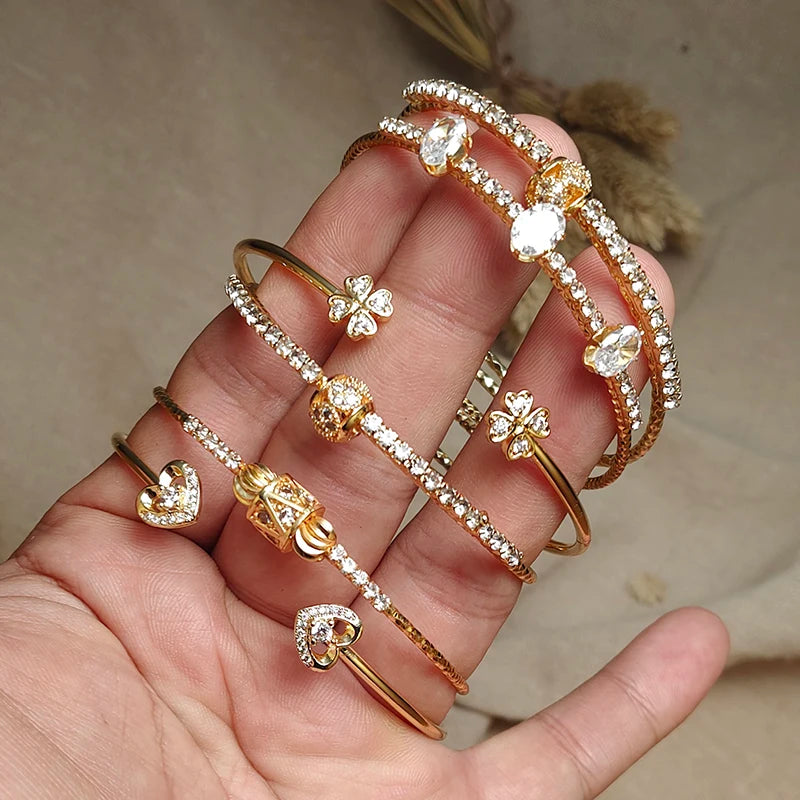 24K Gold Color Arabic Copper Bracelets for Women Men | Dubai Style Adjustable Openable Bangle | Hypoallergenic Unisex Fashion Je