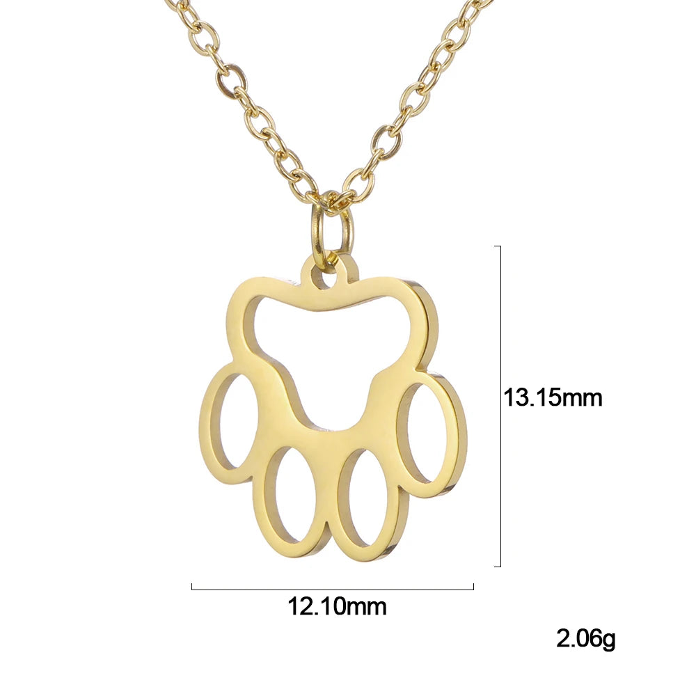 Cazador Cute Animal Cat Pendant Necklace for Women Girls Lovely Paw Choker Neck Chain Stainless Steel Jewelry Birthday Gift 2026
