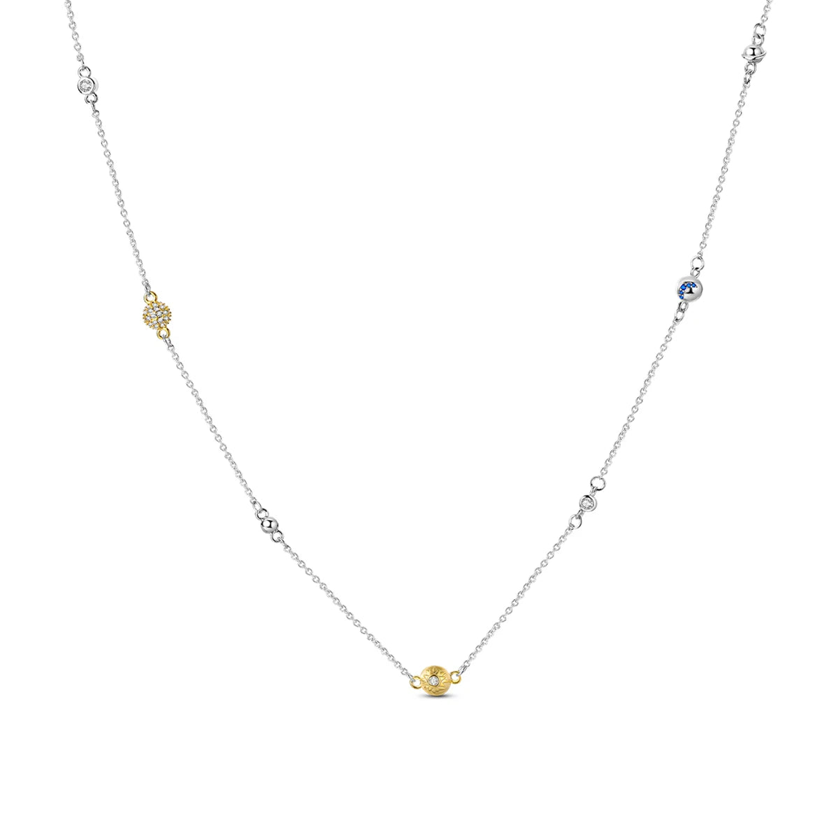 Original 925 Silver Necklace For Woman Heart Shape Moon Dreamcatcher Jewelry Gift