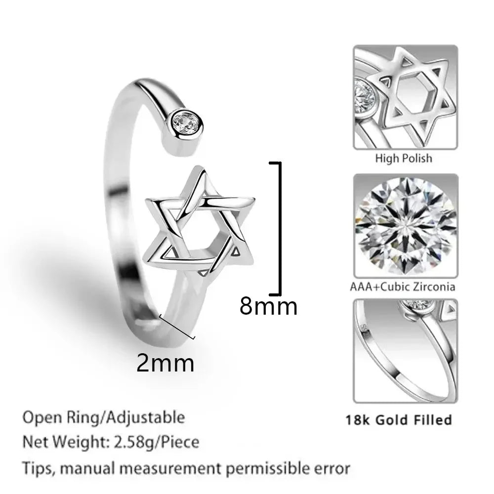Zircon Jewish Ring