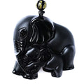 （Summer6）Black Obsidian Wealth Mother Elephant Pendant Necklace Men Women Jewelry Party Accessries Gifts