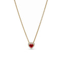High Quality 925 Silver, Red, Green, Purple Heart-Shaped Necklace, Suitable For European Women's Exquisite Jewelry Gifts