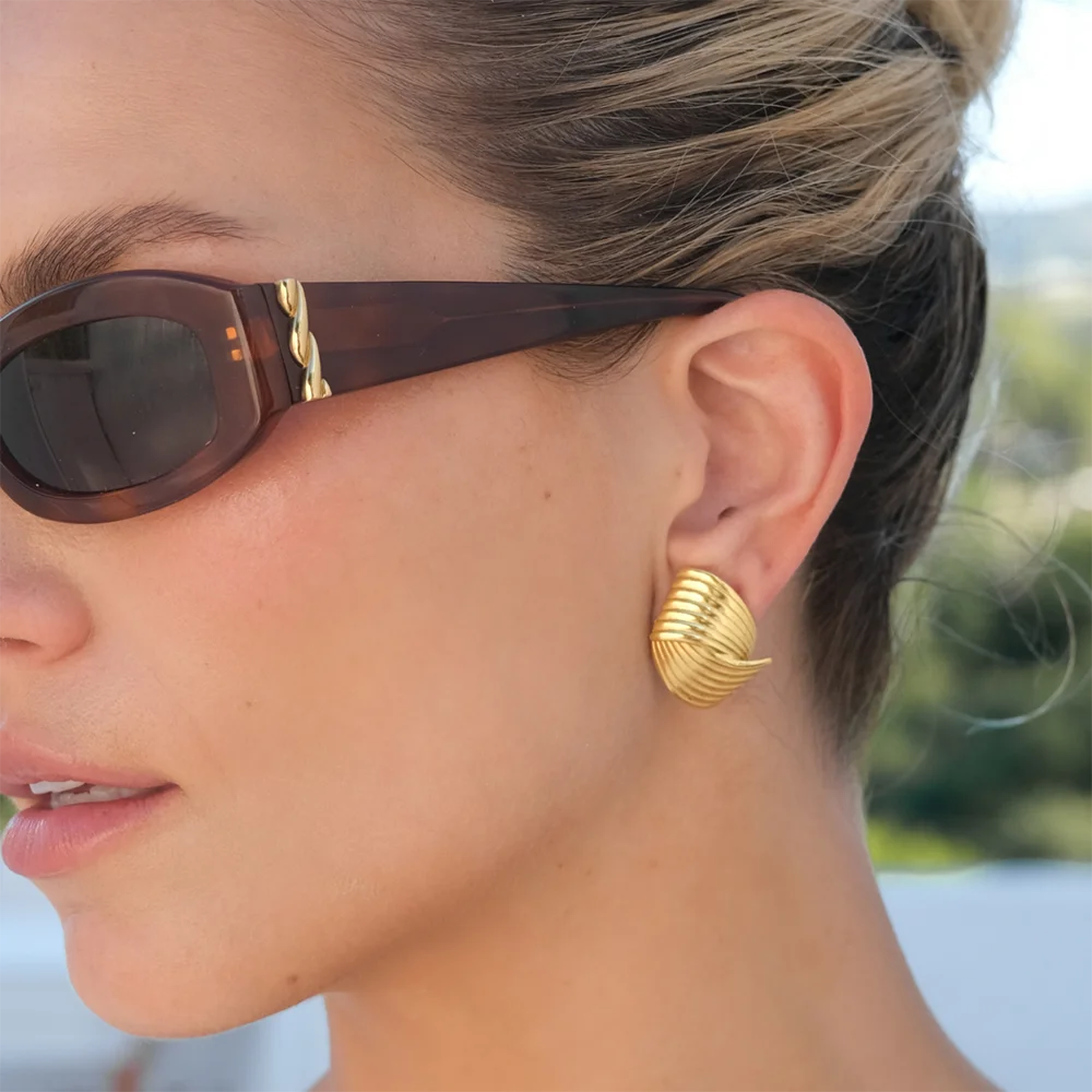 Textured Intersecting Earrings