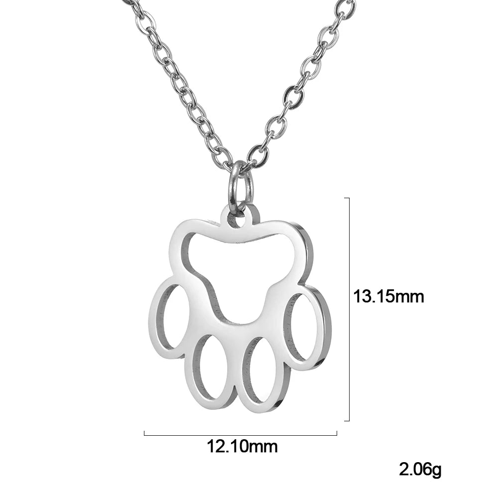 Cazador Cute Animal Cat Pendant Necklace for Women Girls Lovely Paw Choker Neck Chain Stainless Steel Jewelry Birthday Gift 2026