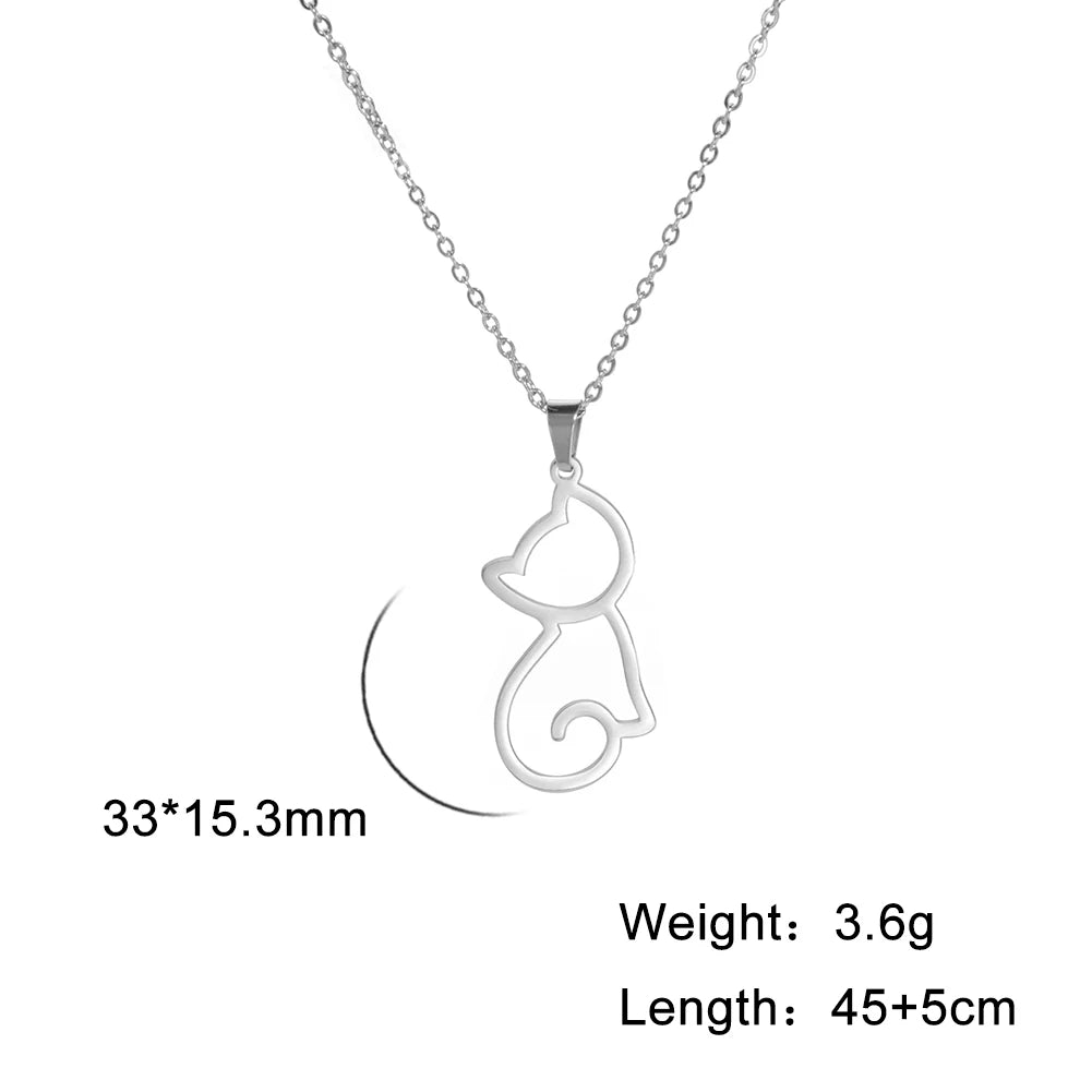 Cazador Cute Animal Cat Pendant Necklace for Women Girls Lovely Paw Choker Neck Chain Stainless Steel Jewelry Birthday Gift 2026