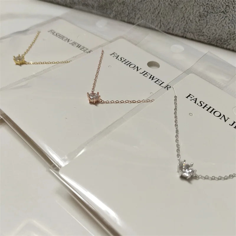 Somilia 925 Sterling Silver Necklace For Women 18K Rose gold Plated 5A Zircon Pendant Necklace Real Money Fine Jewelry Moms Gift