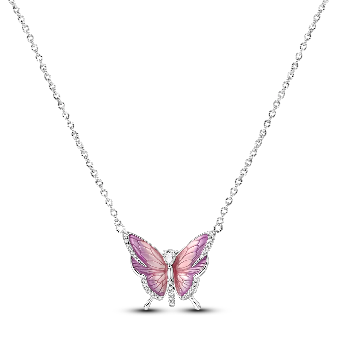 Original 925 Silver Necklace For Woman Heart Shape Moon Dreamcatcher Jewelry Gift