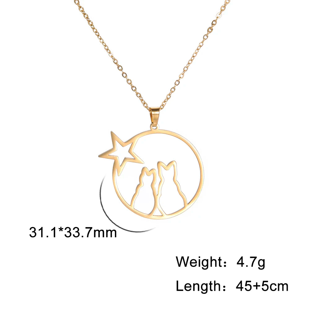 Cazador Cute Animal Cat Pendant Necklace for Women Girls Lovely Paw Choker Neck Chain Stainless Steel Jewelry Birthday Gift 2026