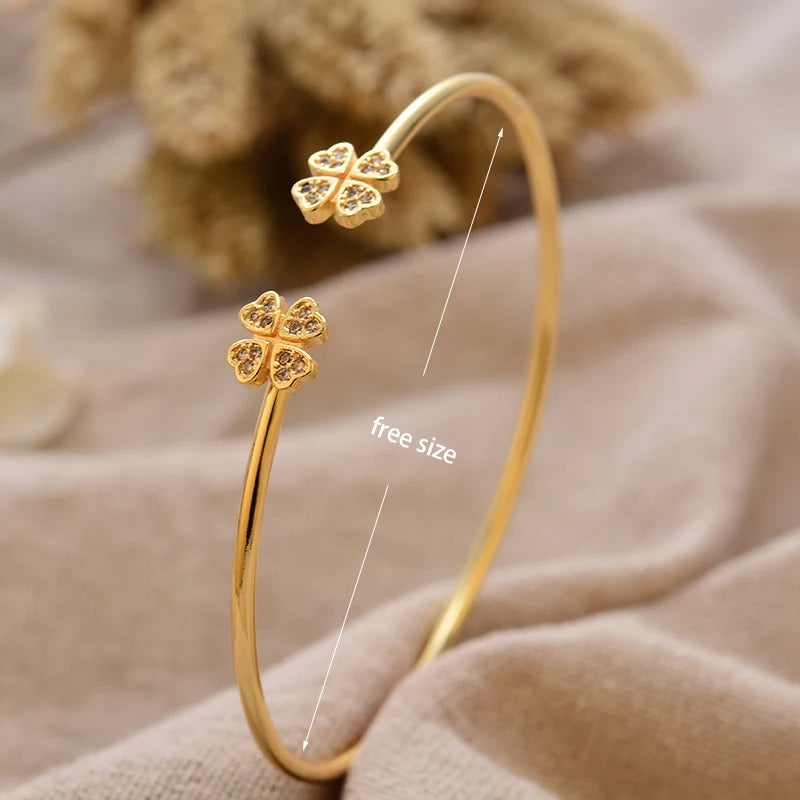 24K Gold Color Arabic Copper Bracelets for Women Men | Dubai Style Adjustable Openable Bangle | Hypoallergenic Unisex Fashion Je