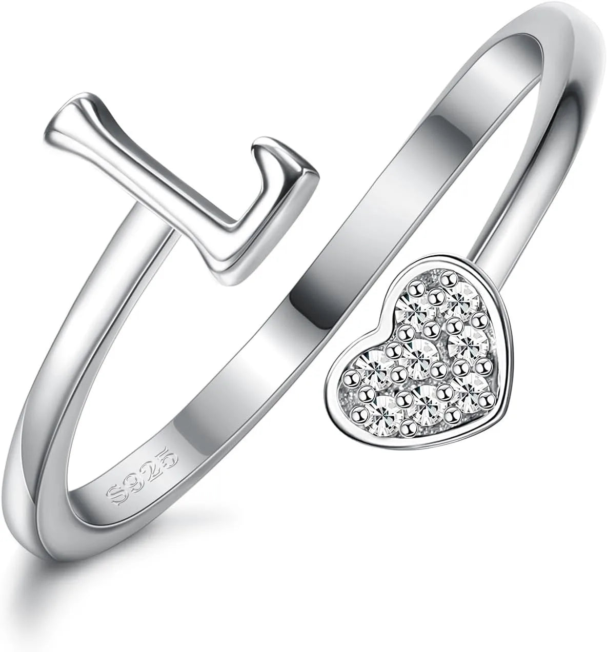 Fansilver Initial Ring