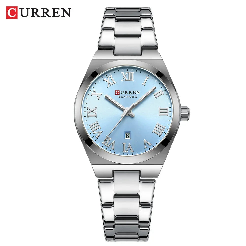 CURREN Watch Women,Watches for Women,Ladies Watches,Waterproof Fashion Dress Stainless Steel Bracelet Analog Watches Date