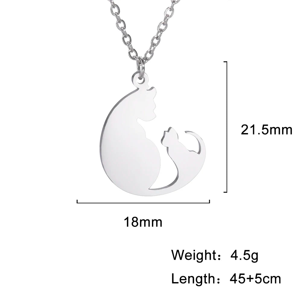 Cazador Cute Animal Cat Pendant Necklace for Women Girls Lovely Paw Choker Neck Chain Stainless Steel Jewelry Birthday Gift 2026