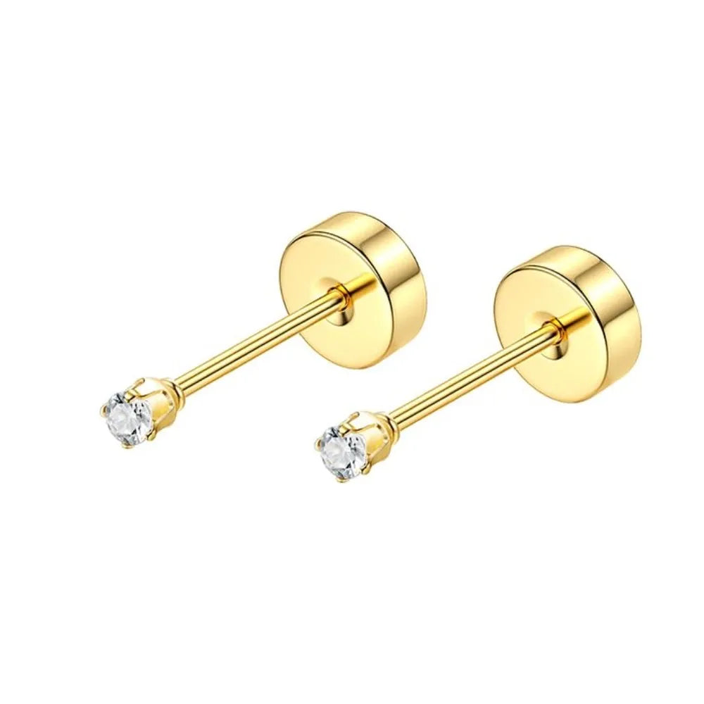 10 Pair 2mm Tiny Gold