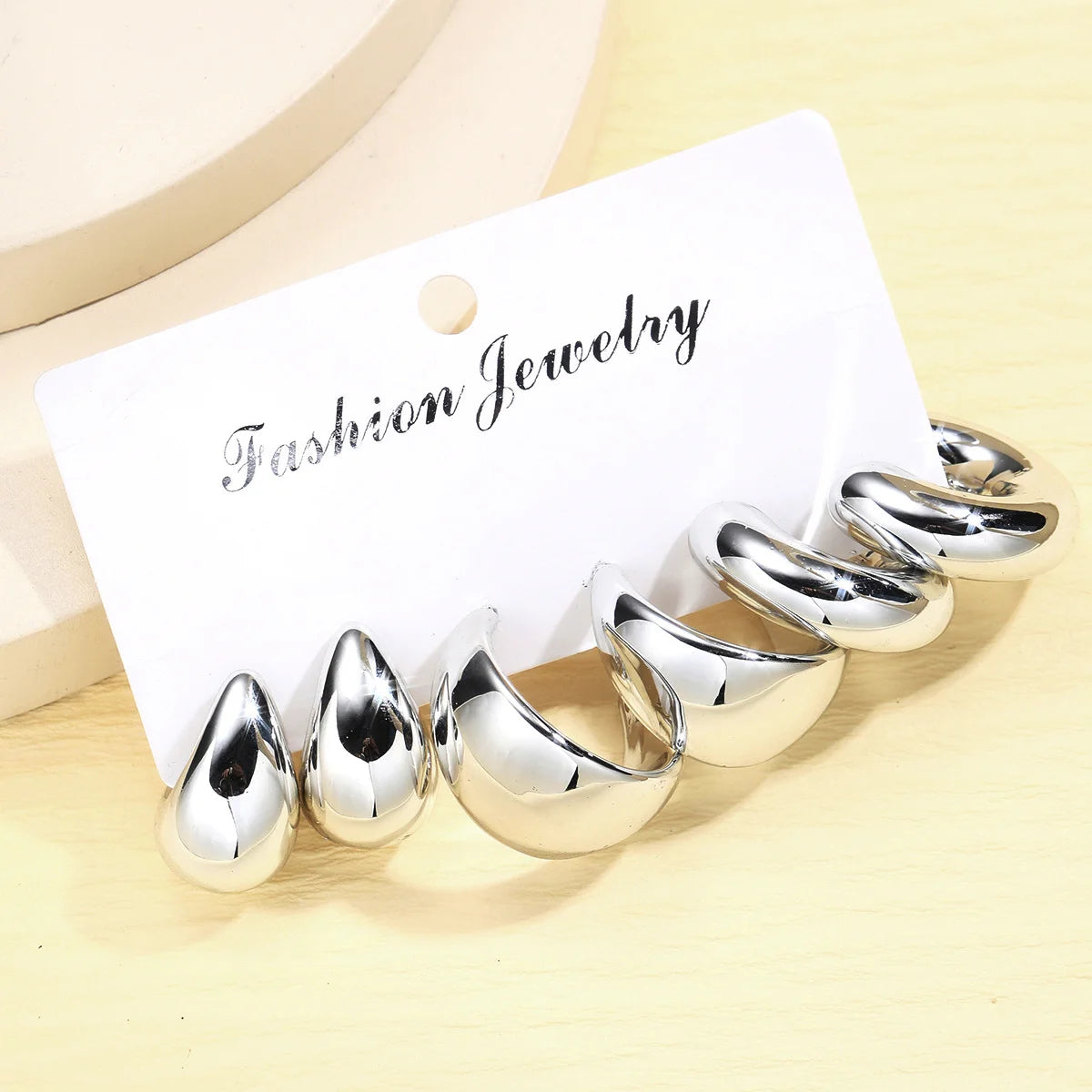 6pcs Chunky Gold Plated