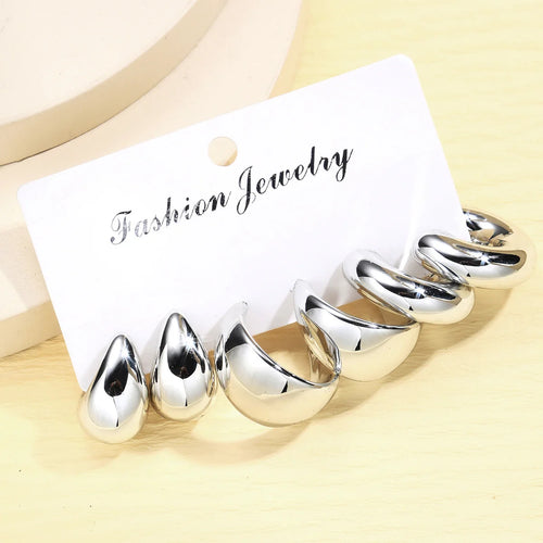 6pcs Chunky Gold Plated