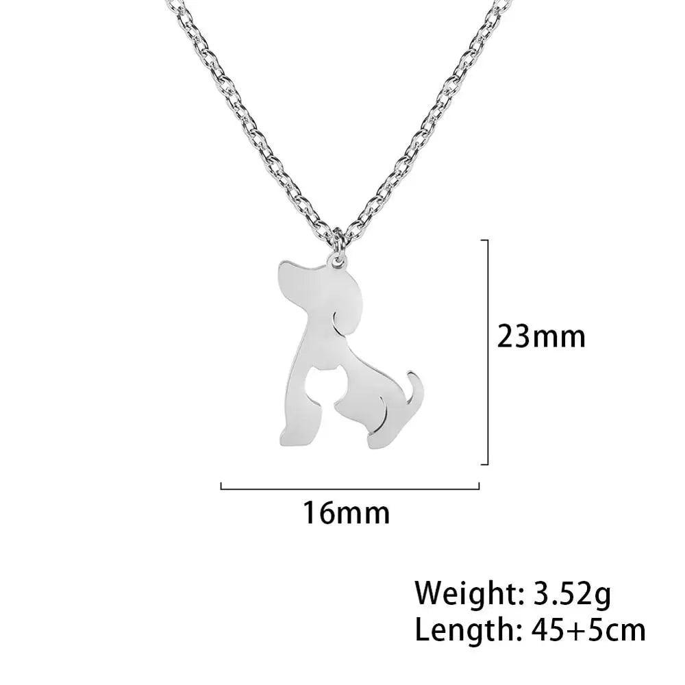 Cazador Cute Animal Cat Pendant Necklace for Women Girls Lovely Paw Choker Neck Chain Stainless Steel Jewelry Birthday Gift 2026
