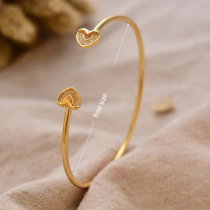 24K Gold Color Arabic Copper Bracelets for Women Men | Dubai Style Adjustable Openable Bangle | Hypoallergenic Unisex Fashion Je