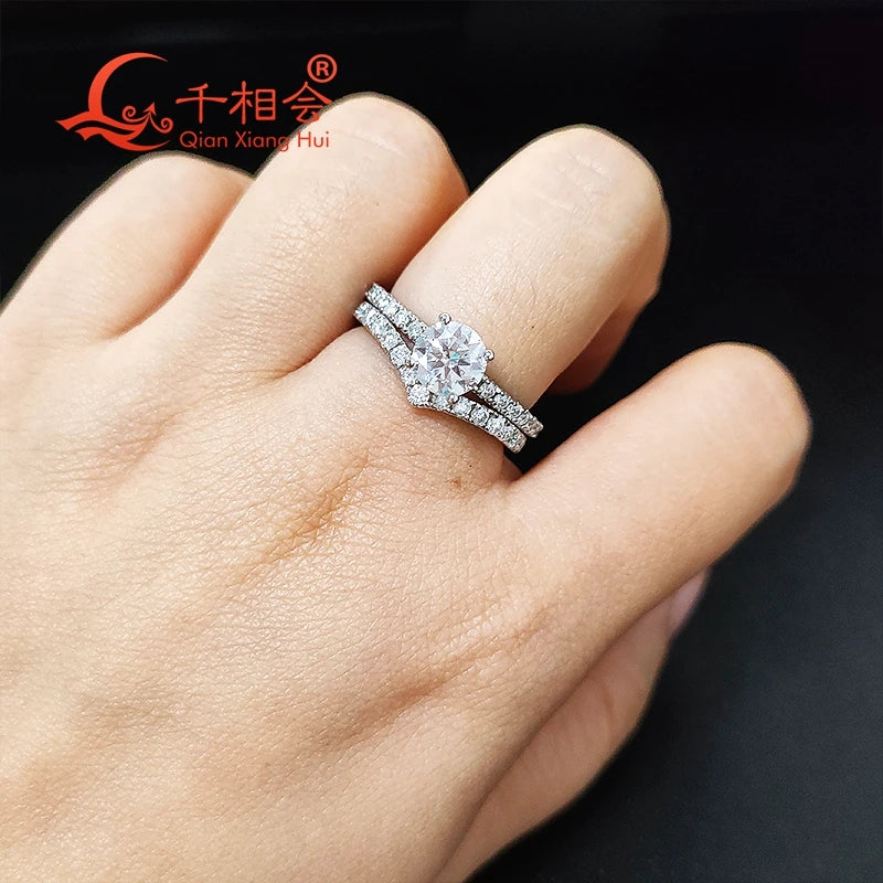 Silver  Moissanite Ring