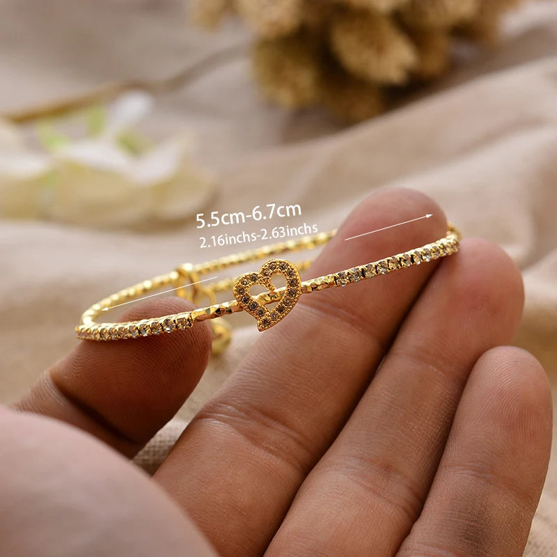 24K Gold Color Arabic Copper Bracelets for Women Men | Dubai Style Adjustable Openable Bangle | Hypoallergenic Unisex Fashion Je